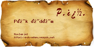 Pók Ádám névjegykártya